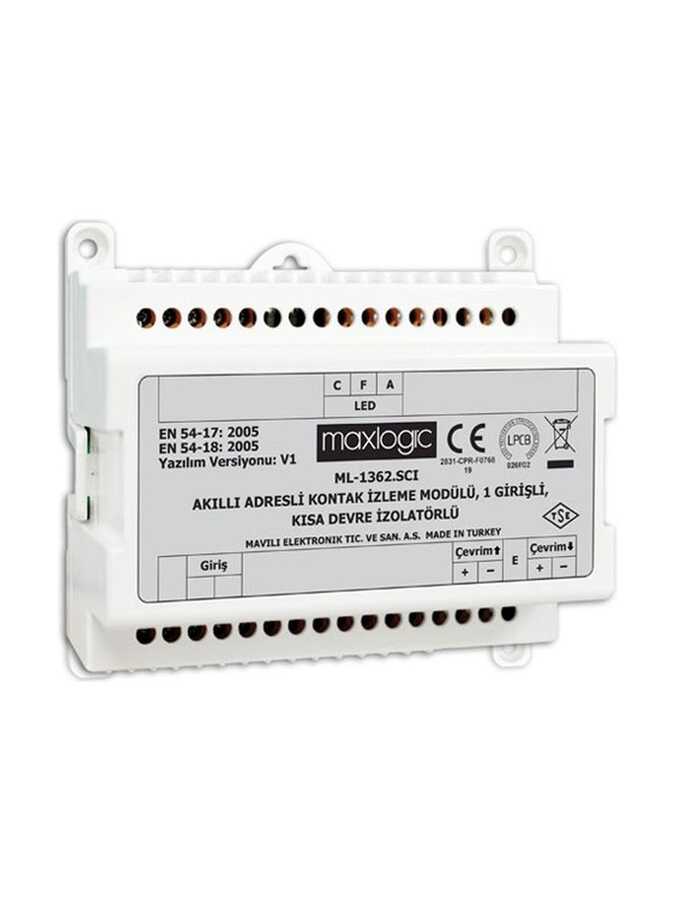  Mavıgard Ml1362 Kontak Izleme Modülü, 1 Giriş, Kısa Devre Izolatörlü