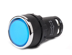 Emas - EMAS MB SERİSİ 1NA+1NK BUTON IP40 22MM MAVİ MB102DM