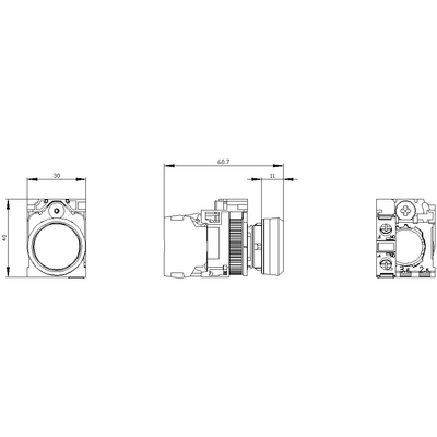SIEMENS METAL KOMPLE YAY DÖNÜŞLÜ BUTONLAR SIYAH SIRIUS ACT 4011209958289