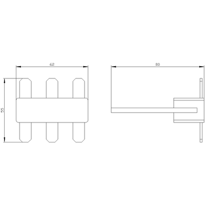 SIEMENS MOTOR KORUMA ŞALTERİ AKSESUARI S3 KONTAKTÖR-S3 GÜÇ ŞALTERİ ARA BAĞLANTI PARÇASI 4011209516564
