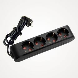 Viko - VIKO MULTİ LET DÖRTLÜ TOPRAKLI PRİZ ÇOCUK KORUMALI SİYAH