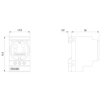 SIEMENS TOPRAKLI PRİZ 16A N SERİSİ RAY MONTAJ 4001869311982