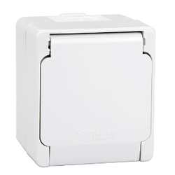 Schneider Electric - SCHNEIDER ELECTRIC NEMLİYER TEKLİ PRİZ YAN TOPRAKLAMA 2P + E YÜZEY GRİ 8690495032079