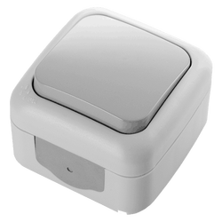 Viko - VIKO PALMİYE SIVA ÜSTÜ NEMLİYER TEKLİ ANAHTAR PRİZ 8691136037781