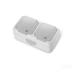 Viko - VIKO PALMİYE YATAY İKİLİ TOPRAKLI PRİZ+TOPRAKLI PRİZ 8691136037903