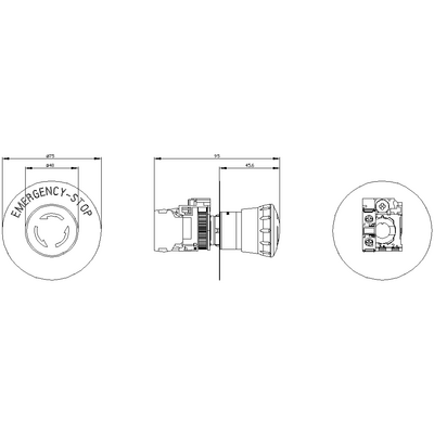SIEMENS KOMPLE ACİL STOP EMERGENCY STOP 40MM ÇEVİR-KUR 4011209957855