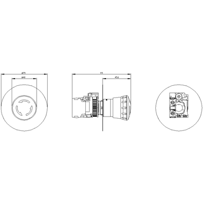 SIEMENS KOMPLE ACİL STOP MANTAR BUTON 40MM ÇEVİR-KUR 4011209957824
