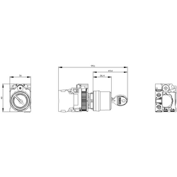 SIEMENS PLASTİK RONIS 0-1 POZISYONLU KILITLI MANDAL BUTON 1NO, SIRIUS ACT 4011209957671 - Thumbnail