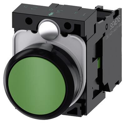 SIEMENS PLASTIK YEŞİL KOMPLE YAY DÖNÜŞLÜ BUTONLAR 1NO SIRIUS ACT 4011209959378