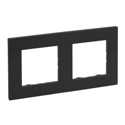 LEGRAND 768372 RAVENTİ FÜME İKİLİ YATAY ÇERÇEVE 3414971109247