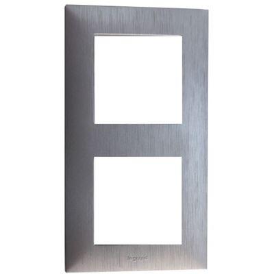 LEGRAND 768282 RAVENTİ SATİNE ALÜMİNYUM İKİLİ ÇERÇEVE 3414971107625