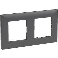 Legrand - LEGRAND 768872 RAVENTİ TİTANYUM İKİLİ YATAY ÇERÇEVE 3414971117556