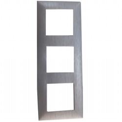 Legrand - LEGRAND 768283 RAVENTİ SATİNE ALÜMİNYUM ÜÇLÜ ÇERÇEVE 3414971107656