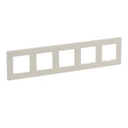 Legrand - LEGRAND 768475 RAVENTİ KREM BEŞLİ YATAY ÇERÇEVE 3414971111011