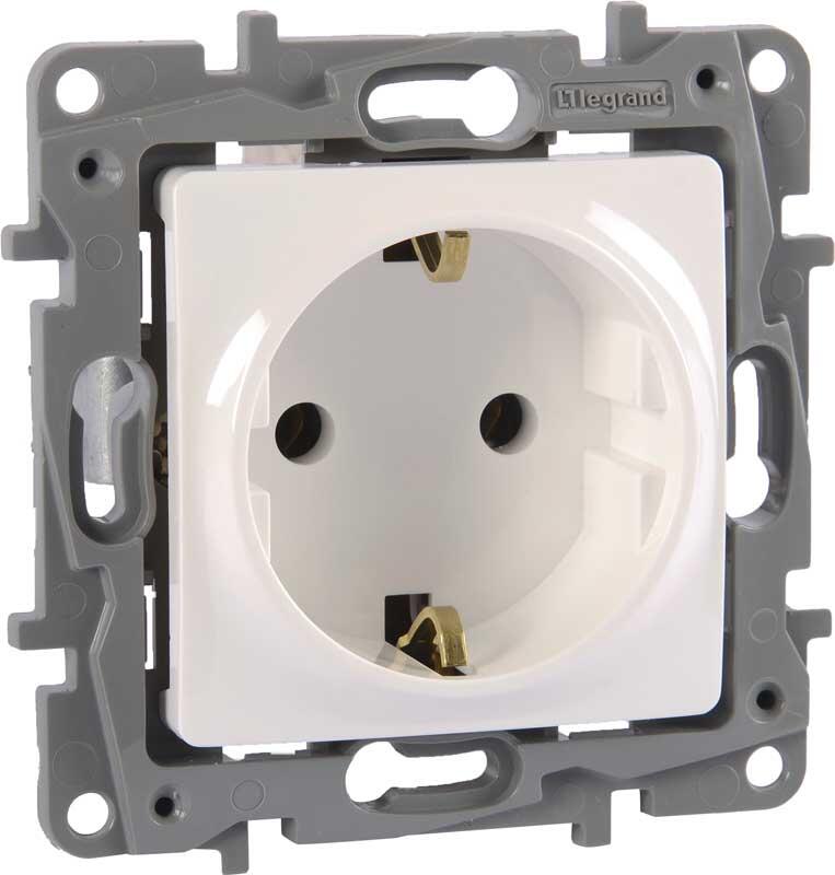 LEGRAND 768115 RAVENTİ BEYAZ ÇOCUK KORUMALI TOPRAKLI PRİZ 3414971104785