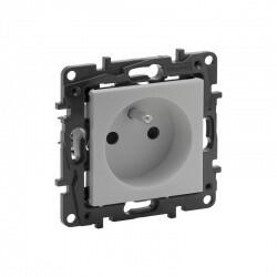 Legrand - LEGRAND 768217 RAVENTİ ALÜMİNYUM FRANSIZ STANDARTI ÇOCUK KORUMALI UPS TOPRAKLI PRİZ 3414971106512