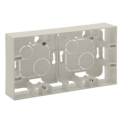 LEGRAND 768448 RAVENTİ KREM İKİLİ SIVA ÜSTÜ KASA KREM 3414971110533