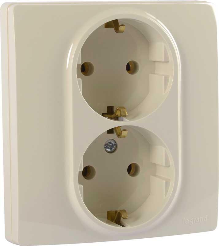 Legrand - LEGRAND 768416 RAVENTİ KREM İKİLİ TOPRAKLI PRİZ 3414971110021