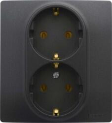 Legrand - LEGRAND 768616 RAVENTİ SİYAH İKİLİ TOPRAKLI PRİZ 3414971113299