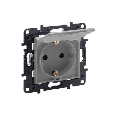 LEGRAND 768218 RAVENTİ ALÜMİNYUM KAPAKLI TOPRAKLI PRİZ 3414971106543