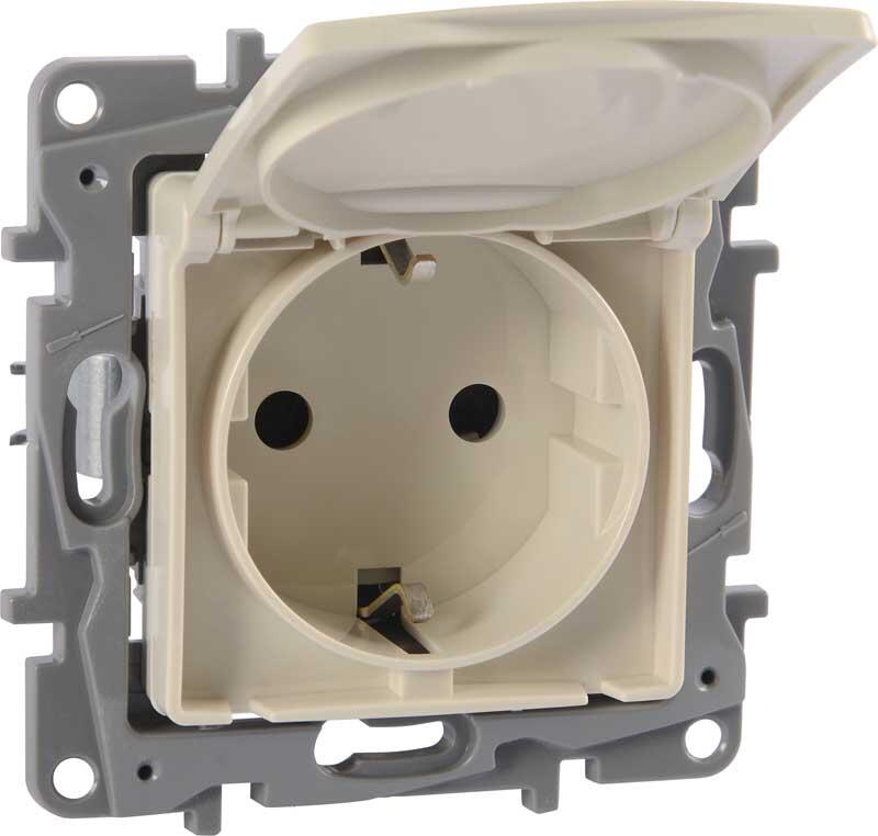 Legrand - LEGRAND 768418 RAVENTİ KREM KAPAKLI TOPRAKLI PRİZ 3414971110083