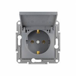 Legrand - LEGRAND 768818 RAVENTİ TİTANYUM KAPAKLI TOPRAKLI PRİZ 3414971116658