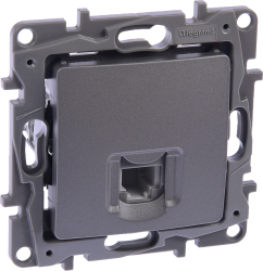 Legrand - LEGRAND 768829 RAVENTİ TİTANYUM 1 ÇIKIŞLI RJ11 TELEFON PRİZİ 3414971116894