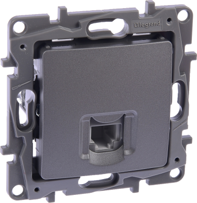 LEGRAND 768829 RAVENTİ TİTANYUM 1 ÇIKIŞLI RJ11 TELEFON PRİZİ 3414971116894