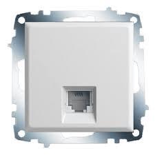 Legrand - LEGRAND 768129 RAVENTİ BEYAZ 1 ÇIKIŞLI RJ11 TELEFON PRİZİ 3414971105140