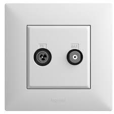 Legrand - LEGRAND 768127 RAVENTİ BEYAZ TV-SAT PRİZ GEÇİŞLİ 14DB 3414971105089