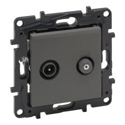 Legrand - LEGRAND 768828 RAVENTİ TİTANYUM TV-SAT PRİZ SONLU 3414971116863