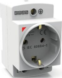 Emas - EMAS RAY TİPİ LEDLİ PANO TİPİ TOPRAKLI PRİZ GRİ EPREU2GL