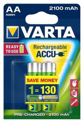 VARTA ŞARJ EDİLEBİLİR PİL 2 Lİ RECHARGE ACCU POWER AA 2100 MAH 4008496550692