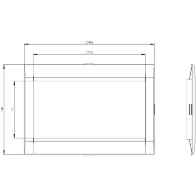 SIEMENS SABİT TİP ŞALTER VE DÖNER TAHRİK MEKANİZMASI İÇİN KAPI OYMA ÇERÇEVESİ 4042949005315