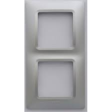 Legrand - LEGRAND 767352 SALBEİ ALÜMİNYUM İKİLİ DİKEY ÇERÇEVE 3245067673522