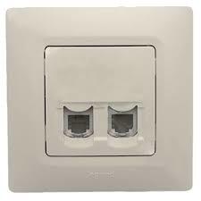 Legrand - LEGRAND 767440 SALBEİ BEJ 2XRJ45 CAT6 UTP DATA PRİZİ 3245067674406 (ÇERÇEVESİZ)