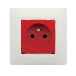 LEGRAND 767119 SALBEİ FRANSIZ STANDARTI KIRMIZI ÇOCUK KORUMALI UPS TOPRAKLI PRİZ 3414970427502
