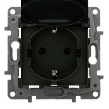 Legrand - LEGRAND 767318 SALBEİ ANTRASİT KAPAKLI TOPRAKLI PRİZ 3245067673188