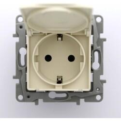 Legrand - LEGRAND SALBEİ KAPAKLI TOPRAKLI PRİZ BEJ 3245067674185 (ÇERÇEVESİZ)