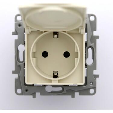 LEGRAND SALBEİ KAPAKLI TOPRAKLI PRİZ BEJ 3245067674185 (ÇERÇEVESİZ)