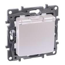 Legrand - LEGRAND 767918 SALBEİ İNCİ BEYAZI KAPAKLI TOPRAKLI PRİZ 3414970769275