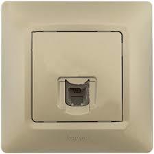 Legrand - LEGRAND 767539 SALBEİ ŞAMPANYA RJ45 CAT6 UTP DATA PRİZİ 3414970679024 (ÇERÇEVESİZ)