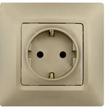 Legrand - LEGRAND 767514 SALBEİ ŞAMPANYA TOPRAKLI PRİZ 3414970677495 (ÇERÇEVESİZ)