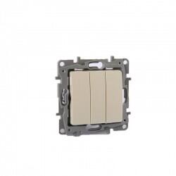 Legrand - LEGRAND 767403 SALBEİ BEJ ÜÇLÜ ANAHTAR 3245067674031