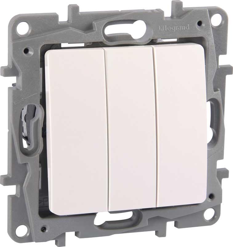 Legrand - LEGRAND 767103 SALBEİ BEYAZ ÜÇLÜ ANAHTAR 3245067671030