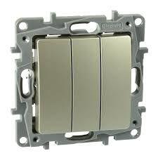 LEGRAND 767503 SALBEİ ŞAMPANYA ÜÇLÜ ANAHTAR 3414970677617