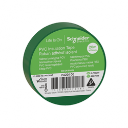 Schneider Electric - SCHNEIDER ELECTRIC 2420106 19MMx20MT YEŞİL PVC İZOLE ELEKTRİK BANDI
