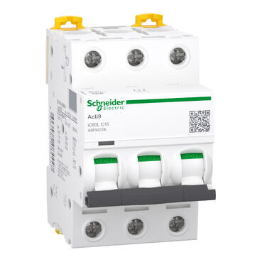 SCHNEIDER ELECTRIC A9F94316 İC60L MİNYATÜR DEVRE KESİCİ 3P 16A C EĞRİSİ 3606480084447