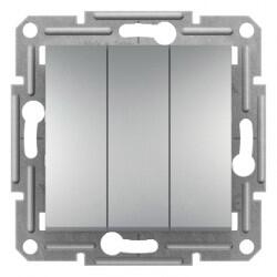 Schneider Electric - SCHNEİDER ELECTRİC EPH2100161 ASFORA ÜÇLÜ ANAHTAR ALÜMİNYUM 3606481277121