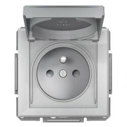 Schneider Electric - SCHNEİDER ELECTRİC EPH2800661 ASFORA PLUS KAPAKLI IP44 UPS PRİZ ALÜMİNYUM VİDALI ÇERÇEVESİZ 3606481166234